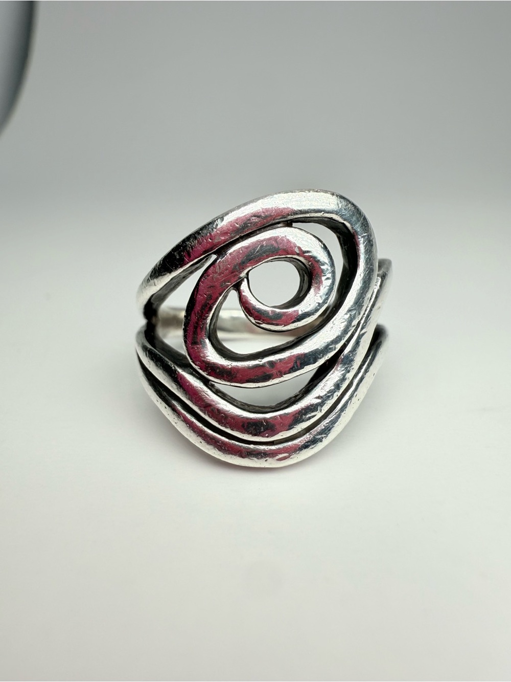 Silver Spiral Statement Ring!